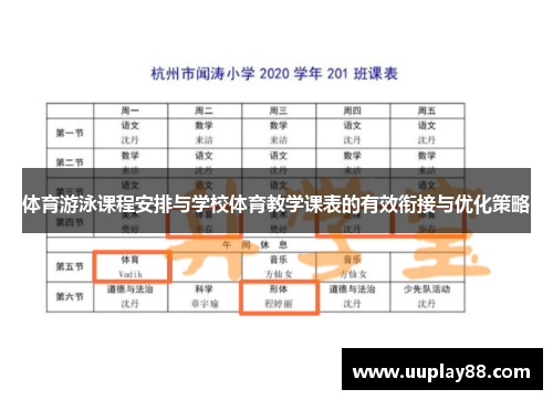 体育游泳课程安排与学校体育教学课表的有效衔接与优化策略